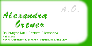 alexandra ortner business card